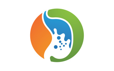 Diseños de icono de logotipo de cuidado de estómago v14