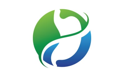 Diseños de icono de logotipo de cuidado de estómago v16