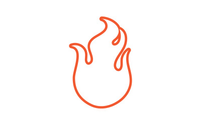 Feu flamme icône logo modèle élément de conception v29