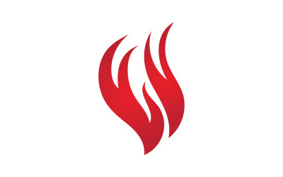 Fire flame icon logo template design element v15