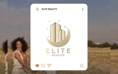 Plantilla de logotipo de Elite Realty: logotipo inmobiliario profesional y moderno