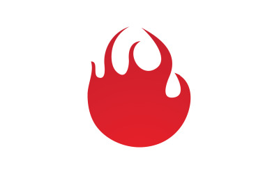 Vuur vlam pictogram logo sjabloon ontwerpelement v11
