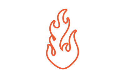 Vuur vlam pictogram logo sjabloon ontwerpelement v22