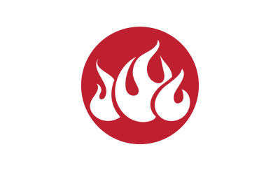 Vuur vlam pictogram logo sjabloon ontwerpelement v31