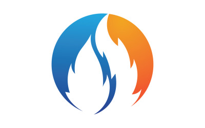 Elemento de plantilla de logotipo de icono de llama de fuego v42