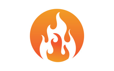 Fire flame icon logo template element v28