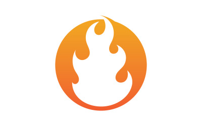 Fire flame icon logo template element v29
