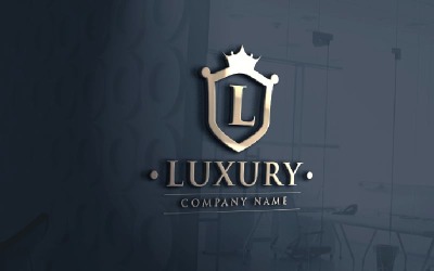 Luksusowy list L Pro Logo szablon