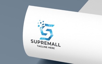 Modello di logo Supremall lettera S Pro