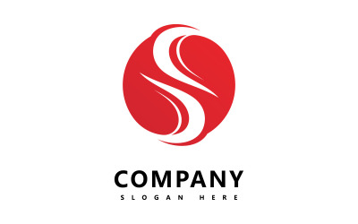 S carta empresa logo icono vector V5