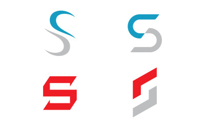 S harfi iş logosu ikon vektörü V10