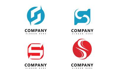 S letra empresa logo icono vector V9