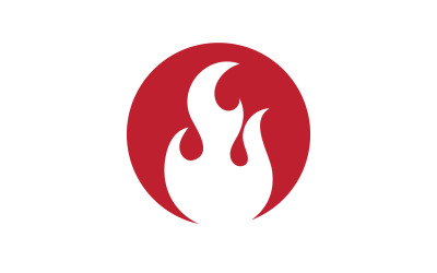 Vuur vlam pictogram logo sjabloon ontwerpelement v36