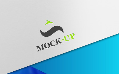 Logo mockup with paper debossed effect