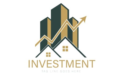 Modelo de logotipo de investimento - logotipo de investimento imobiliário
