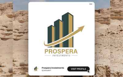 Prospera Investments – Design de logotipo de investimento profissional e moderno
