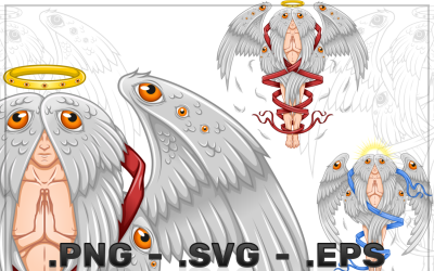 Vector design of praying angel