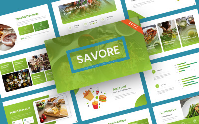 Geniet van voedsel Culinaire PowerPoint-sjabloon
