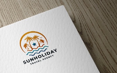 Sun Holiday Pro Logo Şablonu