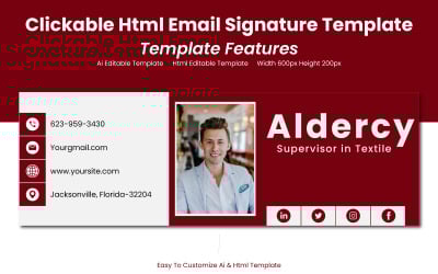 Anklickbare HTML-E-Mail-Signaturvorlage