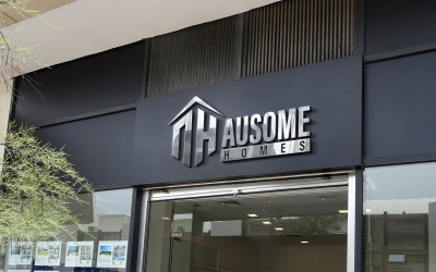 AUSOME homes | Лист дизайн логотипу | Настроюється | Готовий до друку