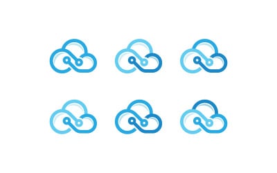 Cloud Tech Logo or Cloud Computing Logo