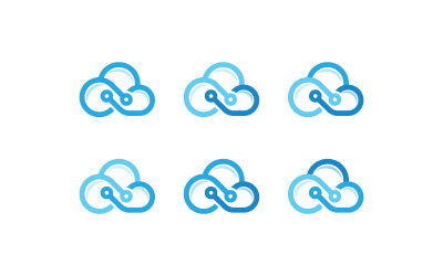 Cloud Tech logó vagy Cloud Computing logó