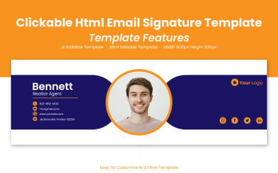 Design de e-mail Html - Assinatura Html clicável