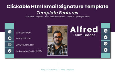 Kattintható HTML e-mail aláírás – Vállalati arculattervezés