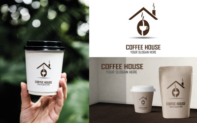 Koffiehuis sjabloon Logo ontwerp