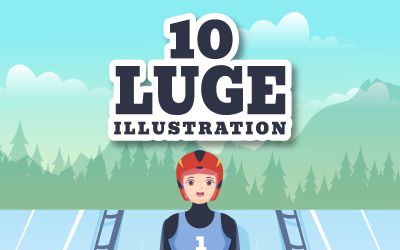 10 Luge Sports d&amp;#39;hiver Illustration