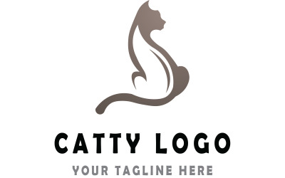 Plantilla de logotipo Catty profesional