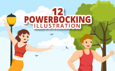 12 Powerbocking sport illusztráció