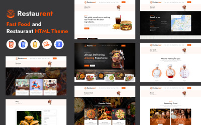 餐厅 - 餐厅、食品和咖啡馆的 Restaura HTML 模板