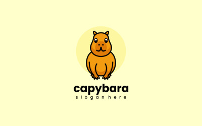 Capybara Simple Mascot Logo