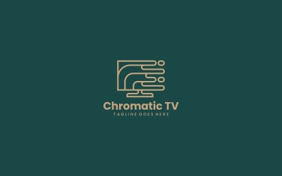 Chromatická TV čárová grafika Logo