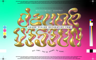 Dronken visie - creatief lettertype