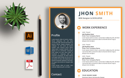 Jhon Smith cv-sjabloon