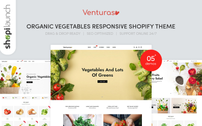 Venturas - Fruits Organic Food 响应式 Shopify 主题