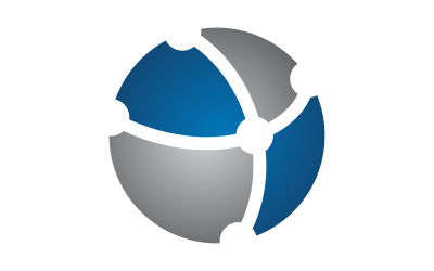 Atom-Technologie-Logo-Vorlagenvektor
