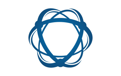 Atom-Wissenschaftstechnologie-Logo-Vorlage