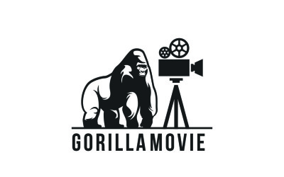 Conception de logo graphique de film de gorille