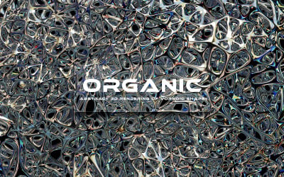 3D Organic Chrome Background