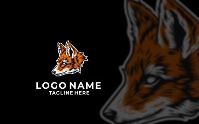 Design gráfico de logotipo de cabeça de raposa