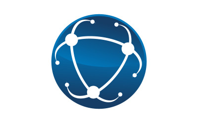 Diseño de plantilla de logotipo de tecnología atómica