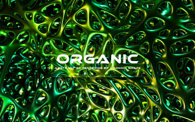 Fondo de metal orgánico 3D 4