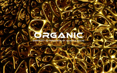 Fondo de oro orgánico 3D