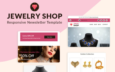 Juweliergeschäft - Responsive Newsletter-Vorlage