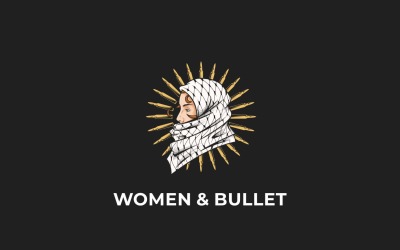 Kvinnor Bullet grafisk logotypdesign