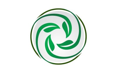 Logo-Vorlage für die Blattfarm-Bewegungsrotation